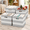 Grey-white Striped-11×11×11/4pcs, variant on 13x13x13 Storcubes Bcollapsible Fabric 4pack Blue-white
