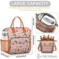 thumbnail image 5 of Pioneer Flower Floral Print Pattern Womens Lunch Box for Work,Insulated Large Lunch Bag for Tween and Teen,Loncheras Para Mujer,Leakproof Adult Lunch Bag for Work,Beach,Travel,Picnic,Camping, 5 of 7