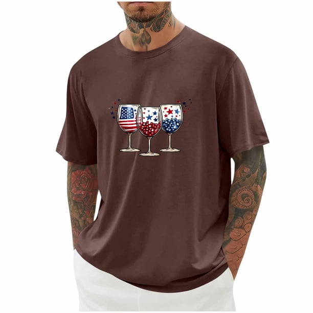 Tops para hombre, blusas y camisas de cuello redondo y manga corta para hombre, blusas casuales de moda con cuello redondo y manga corta para hombre, blusas de poliéster para hombre