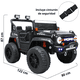 thumbnail image 5 of Montable Electrico Camioneta 4x4 para Niños Bluetooth Luces Led Control Remoto Batería 12v - Negro, 5 of 8