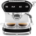 thumbnail image 3 of Smeg 50's Retro Style Manual Espresso Coffee Machine, 4 Drinks, Thermoblock Heating System, Black, ECF02BLUS, 3 of 6