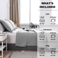 thumbnail image 3 of Smuge Ultrasonic Quilt Set, Reversible Lightweight Soft Microfiber Bedspread Coverlet, Solid Light Gray, 3 Piece Set (1 Bedspread, 2 Pillow Shams), Twin Size, 3 of 8