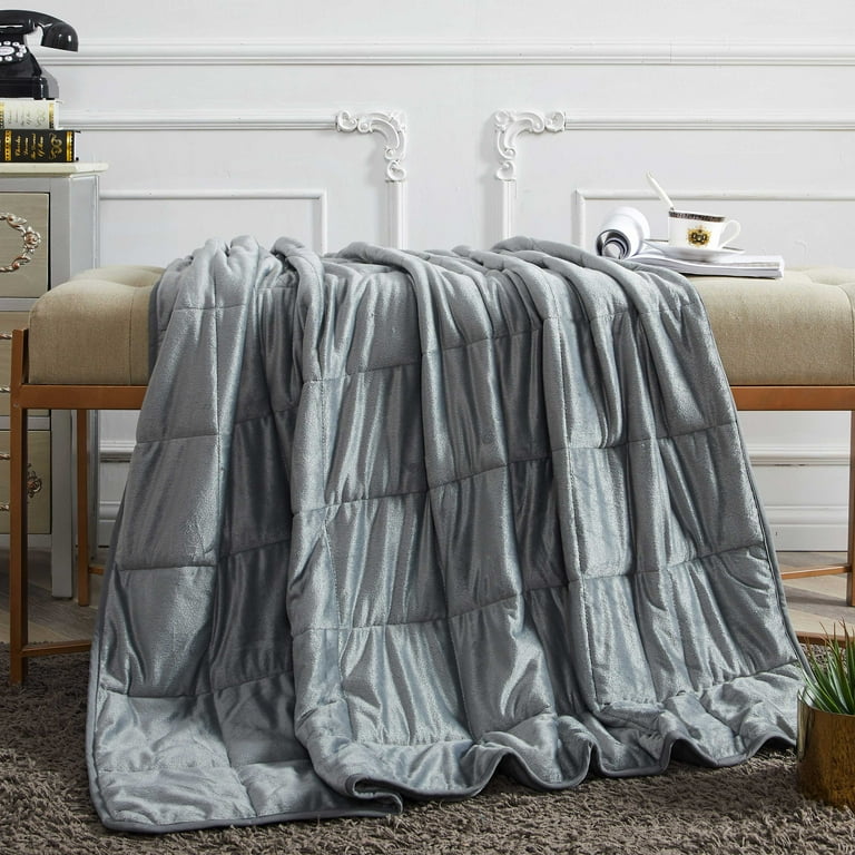 Sutton Home Fashions Faux Mink 15 lb Weighted Blanket 48 x72