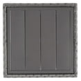 thumbnail image 3 of Benjara Handwoven Wicker End Table with Plank Style Top and Metal Frame, Gray, 3 of 3