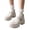 11# Beige, variant on Mary Jane Shoes Women Platform Chunky Lug Block Heel Shoes Adjustable Metal Buckle Strap Round Toe Preppy Gothic Dress Flats S