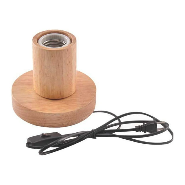 kurtrusly Wood Lamp Base Decoration Holder Hotel Bedroom Table Book Light Stand Type 1