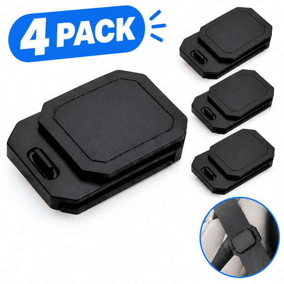 4 Pack Seat Belt Shoulder Neck Protector Sleeves, Non-Restrictive Seat Belt Comfort Padding, Slidable Seat Belt Position Cushion for Car Interior