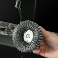 thumbnail image 5 of HZCrisp 2 Pack Steel Wool Scrubber with Handle, Includes 2 Replacement Pads, Heavy Duty Metal Dish Scrubber for Cleaning Dishes, Cast Iron, Pans, Griddles, and BBQ Grills, 5 of 6