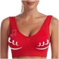thumbnail image 2 of AINIYS Breathable Everyday Bras Wireless Seamless Soft Cup Bra Wide Straps Sports Yoga Bra Bralette Lift and Support Push-Up Bra No Underwire T-Shirt Bra Cleavage Bra Secure Fit Bra for Women Red S, 2 of 6