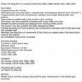 thumbnail image 5 of Piston Pin Ring Kit Bore size 72.50mm For Honda CH250 Elite 1985-1988 CN250 Helix 1986-2007, 5 of 5