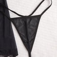 thumbnail image 6 of Women Satin Lace Chemise Nightgown Full Slips Sleepwear Black XL, 6 of 7