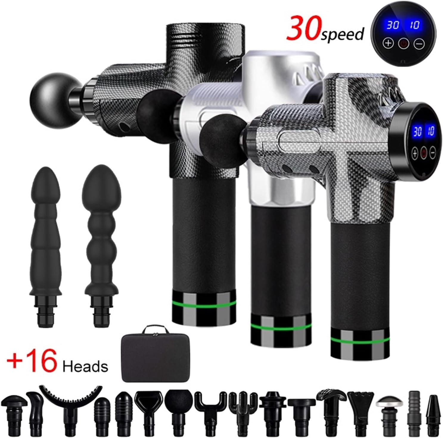 Pistolet Percussion Electric Pistola Massage Neck Back Foot Leg Shoulder Body Deep Muscle Massager, y09 7heads