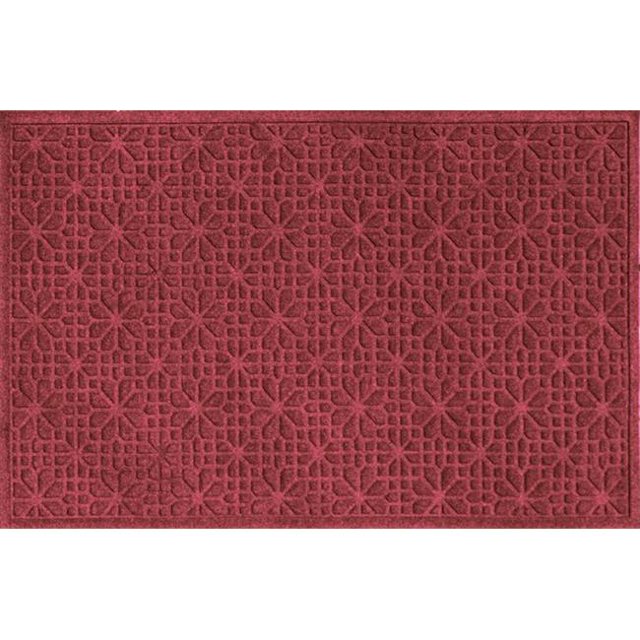 707550035 Water Guard Stained Glass Mat in Red/Black - 3 ft. x 5 ft.