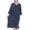navy, variant on DEBGFS DxhmoneyHX Women Zip Up Robe 3/4 Sleeve Housecoat Soft Full Zipper Front Nightgown Loungewear with Pockets,green,3XL