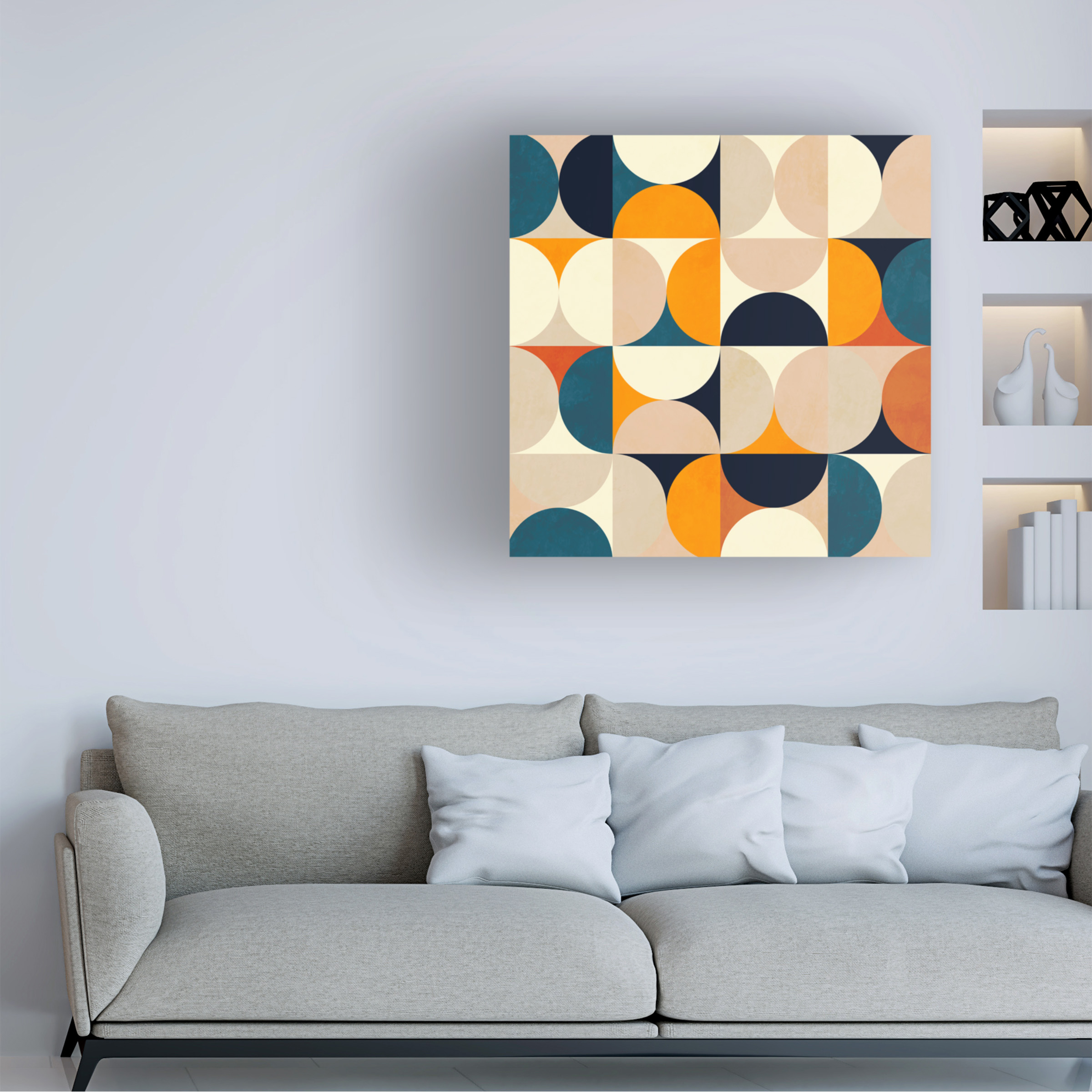 Ana Rut Bre 'Geometry New12 Bleu Claire' Canvas Art