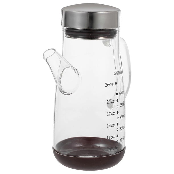 Leakproof Glass Oil Bottle Multipurpose Oil Can for Home Users Cooking Large Capacity 1Pcs