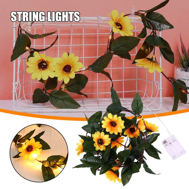 Alexsix 2.2m 30 Lights Simulation Sunflower Rattan String Light