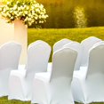 thumbnail image 5 of 48 Pcs Spandex Chair Cover Polyester White Chair Slipcovers Dining Living Room Chair Slipcovers Protector for Wedding Party Holiday Banquet Celebration, 5 of 5