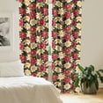 thumbnail image 2 of Ambesonne Floral Curtains, Colorful Flowers Spring Plot, Pair of 28"x95", Dark Pink Slate Brown, 2 of 5