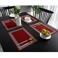thumbnail image 3 of Red Simple Chinese Pattern Dining Kitchen Accessories Placemat Heat Resistant Linen Tableware Pads Mats Kitchen Decoraction, 3 of 5