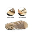 thumbnail image 2 of DREAM PAIRS Flat Sandals for Women Comfortable Elastic Strap Walking Sandals Rhinestone Open Toe Casual Sandals, 2 of 4