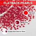 thumbnail image 2 of Red Half Pearls with 45ml B7000 Glue for DIY, Crafts, Shoes, Decoration, 2 of 7