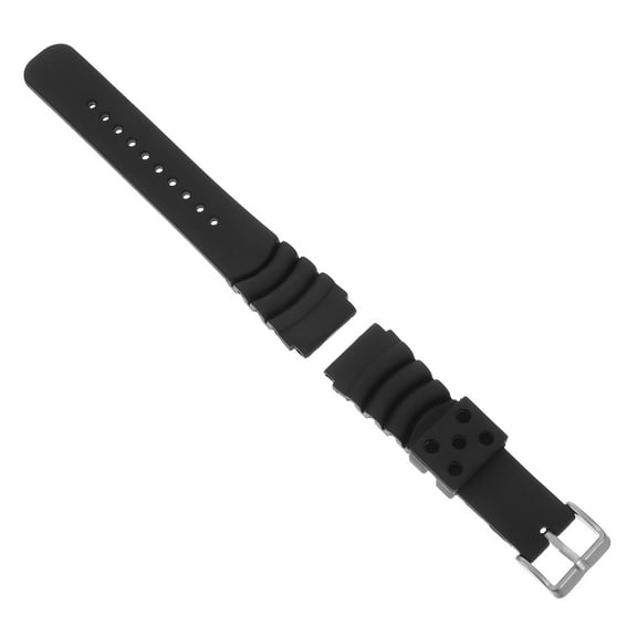 LABSERRON 1Pack Silicone Watch Band for Men Replacement Strap Durable Waterproof 22Mm Black
