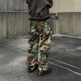 thumbnail image 5 of Men's Casual Camouflage Cargo Pants Baggy Wide Leg Hip Hop Skater Pants Loose Fit with Pockets - Streetwear Style for Men with Urban and Trendy Look,Camouflage,M, 5 of 6