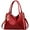 Red, variant on MasteelfCA PU Leather Handbag Large Capacity Tote Bag Multi-Pocket Cross-Body Shoulder Bag