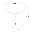 thumbnail image 7 of Kenzo Round 32-inch Galvanized Steel Bistro Bar Table Silver, 7 of 7