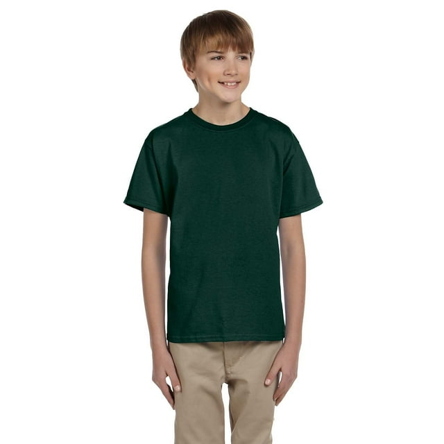 Le T-Shirt Hanes Youth 52 oz, 50/50 EcoSmart Forêt Profonde TG