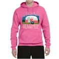 thumbnail image 3 of Happy Glamper | Fancy Camping Camper Van Caravan | Nature Lover Unisex Hoodie Sweatshirt, Neon Pink, L, 3 of 5