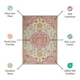 thumbnail image 2 of Nourison Passion Fuchsia 1'10" x 6' Area Rug, Traditional, Boho, Bed Room, Living Room, Dining Room, Kitchen, , Easy Cleaning, Non Shedding (6' Runner), 2 of 6