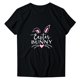 thumbnail image 4 of Fiudx Liquidación de Ahorros de Verano Jersey Casual de Manga Corta con Cuello Redondo y Estampado de Pascua para Mujer, 4 of 4