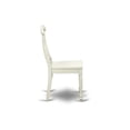 thumbnail image 2 of East West Furniture Antique 3-piece Dining Set with Napoleon Back in Linen White, 2 of 7