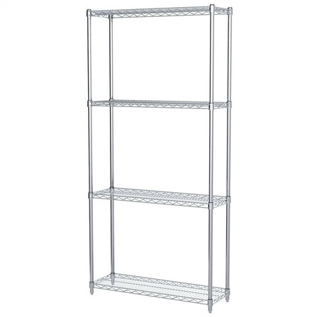 Akro Mils 12x36x74 4 Shelf Wire Shelving Unit Walmart