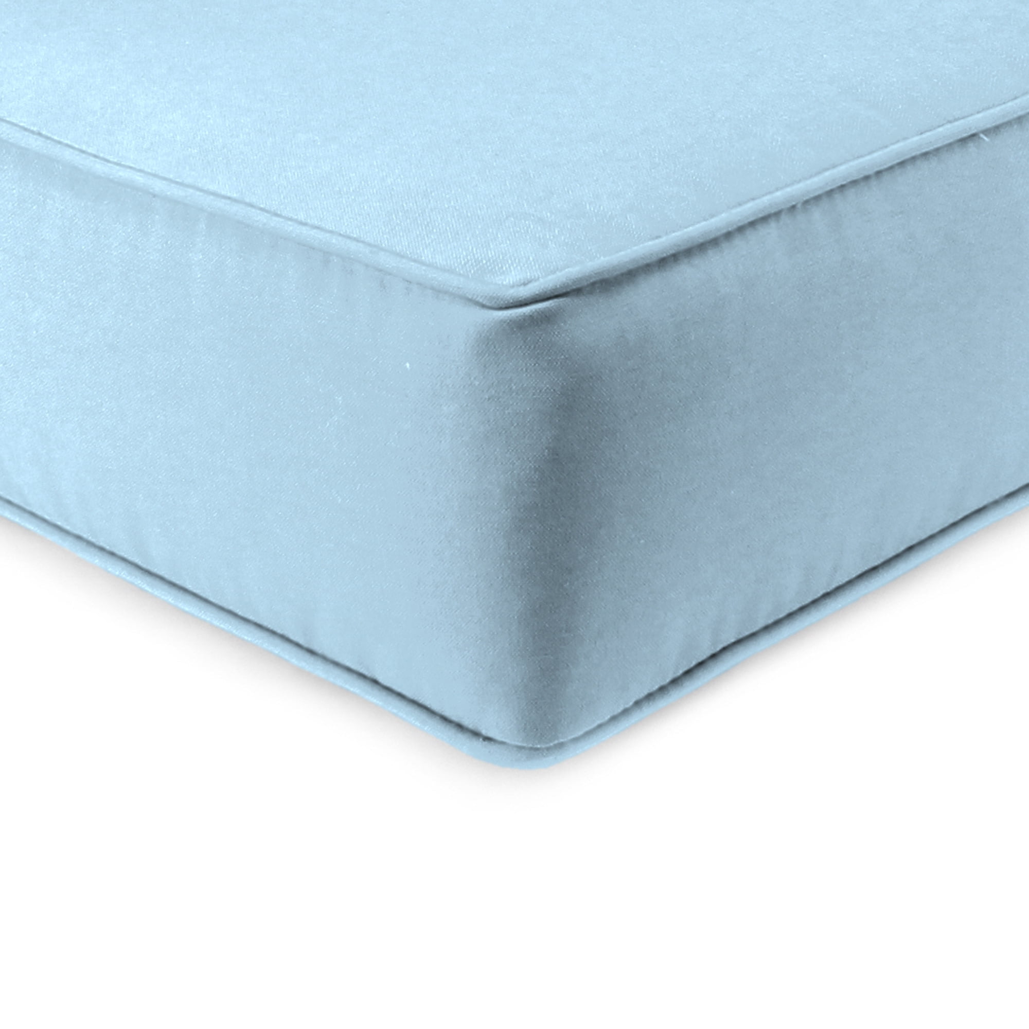 Jordan Manufacturing Sunbrella 46.5" x 24" Canvas Air Blue Solid Rectangular Outdoor Deep Seat Chair Cushion Set with Welt