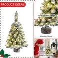 thumbnail image 5 of Iumwxz White Flocked Artificial Christmas Tree with Pre Lit 5m LED Lights for Tabletop Snow Scene Holiday Decor in 16 24 or 30 Inch Sizes Soft Velvety Texture up, 5 of 6