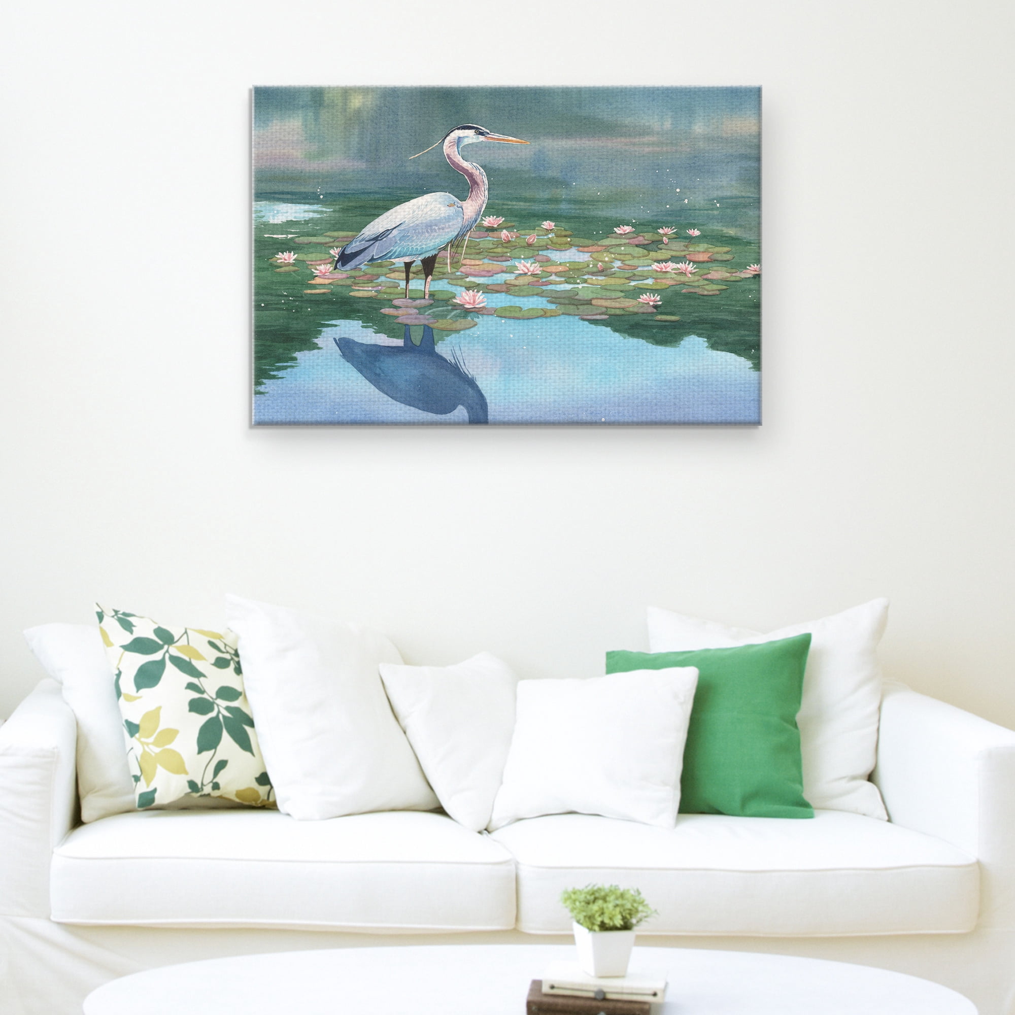 Masterpiece Art Gallery Lakeside Heron I by Lynnea Washburn Canvas Art Print 24" x 36"