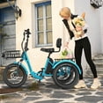 thumbnail image 5 of Lilypelle Folding Electric Tricycle with Rack Bags , 6-Speed Peak 1500W Motor 48V Electric Trike for Adults, 20" Fat Tire 3 Wheel Electric Bicycle with Front & Rear Baskets,UL2849, 5 of 9