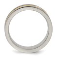 thumbnail image 2 of Titanium and 14K Brushed & Polished 6mm Wedding Band - Size 10, 2 of 5