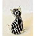 thumbnail image 1 of Figurine de Chat en Verre Noir/blanc, 1 of 1