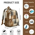thumbnail image 6 of Brown and Grey Abstract Art Artwork Backpack Backpack for School,Cute School Bag,Schoolbag with Adjustable Shoulder Straps & Padded Back,13.8"x11.4"x6", 6 of 6