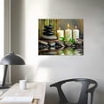 thumbnail image 4 of Nawypu  Zen Canvas Wall Art Paintings Decor Black Stone White Candle Green Bamboo Picture Posters for Spa Yoga Room Bathroom, Framed Modern Office Décor Home Walls Decoration,, 4 of 5