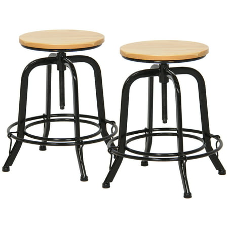 Best Choice Products Set of 2 Round Industrial Height Adjustable Wide Swivel Counter Stools - (Best Over The Counter Treatment For Balanitis)