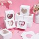 thumbnail image 5 of 20 cajas de regalo con ventana en forma de corazón (10 x 10 x 6 cm). Cajas de cartón kraft para galletas, dulces y regalos de fiesta., 5 of 6