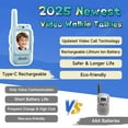 thumbnail image 2 of Vídeo: Walkie Talkies YUSSBCU recargables para niños de 3 a 12 años, 2 of 7