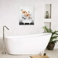 thumbnail image 5 of WFSposter-Orange Wildflower Wall Art Butterfly with Grey Flower in Bathtub Canvas Wall Art Rustic Farmhouse Funny Floral Wall Art Decor for Living Room Bedroom Bathroom Office Framed Ready to Hang, 5 of 6