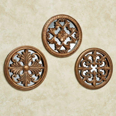 Bellina Mirrored Wall Art Light Bronze Set of Three 3
