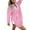 Pink, variant on Women's Zip Up Hooded Sweatshirt Comfortable Long Sleeve Pullover with Pocket Casual Outerwear Black L